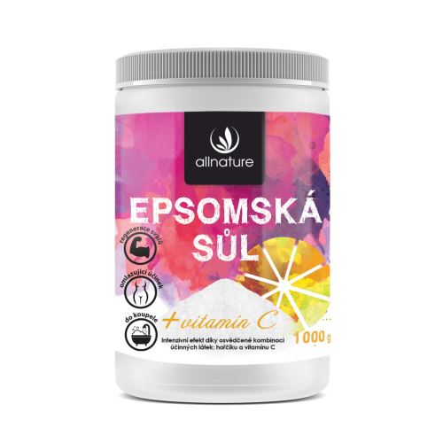 Allnature Epsom salt Vitamin C 1000 g