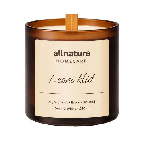 Allnature Homecare Sójová svíčka s dřevěným knotem - Lesní klid 230 g