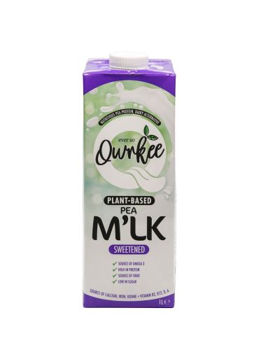 Qwrkee Veganské hrachové rostlinné mléko slazené 1000 ml