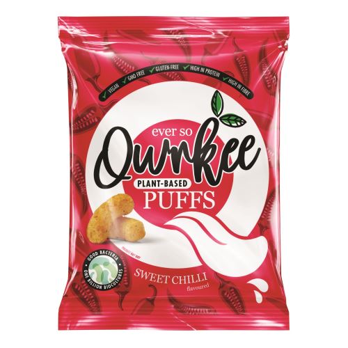 Qwrkee Bezlepkové veganské křupky s obsahem probiotik a příchutí sladké papriky 80 g