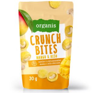 Organis CRUNCH BITES Mango &amp; kešu 30 g