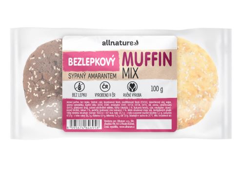 Allnature Bezlepkový Muffin MIX sypaný amarantem 100 g