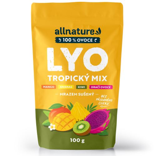 Allnature LYO TROPICKÝ MIX - mango, ananas, kiwi, dračí ovoce 100 g (1)