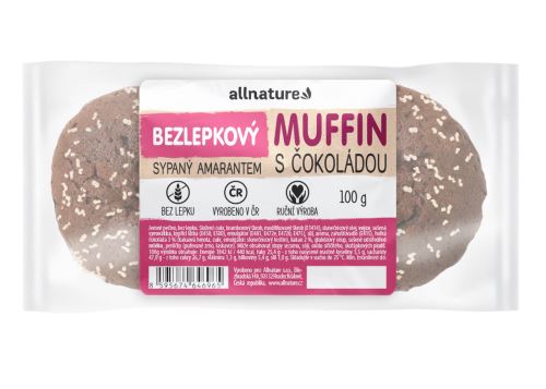 Allnature Gluten-free Muffin with chocolate sprinkled with amaranth 100 g