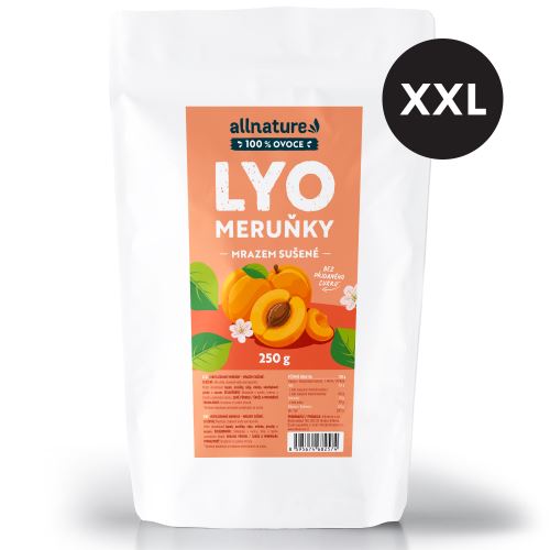Allnature Meruňky sušené mrazem XXL 250 g