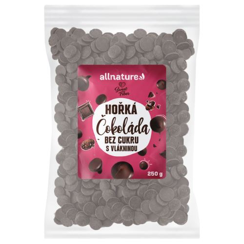 Allnature Dark chocolate without sugar with fiber 250 g