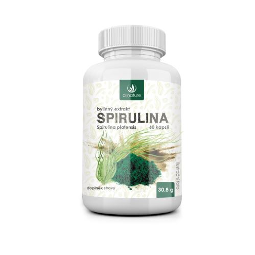 Allnature Spirulina bylinný extrakt 350 mg, 60 cps.