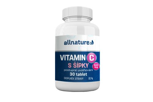 Allnature Vitamin C with rose hips 500 mg 30 tbl.