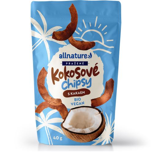 Allnature Kokosové chipsy s kakaem 40 g