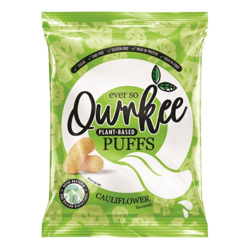 Qwrkee Bezlepkové veganské křupky s obsahem probiotik a příchutí květáku 80 g