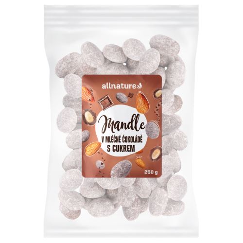 Allnature Almonds in milk chocolate with sugar 250 g