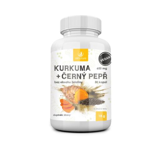 Allnature Turmeric with Pepper 30 cps.
