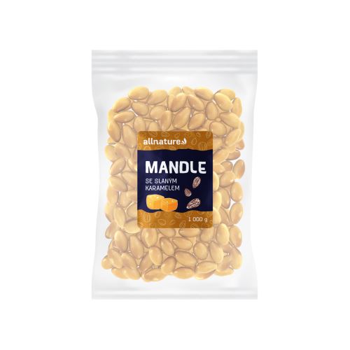 Allnature Mandle slaný karamel 1000 g