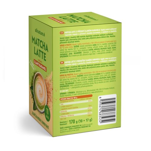 Allnature Matcha Latte Slaný karamel 10 x 17 g (1)