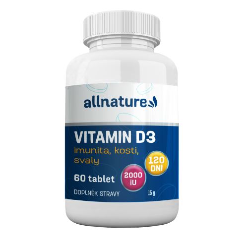 Allnature Vitamin D3 2000 iU 60 tob.