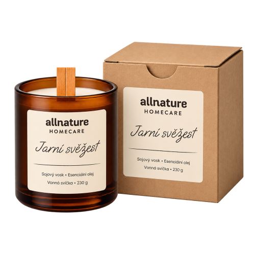 Allnature Homecare Sójová svíčka s dřevěným knotem - Levandulová harmonie 230 g (1)