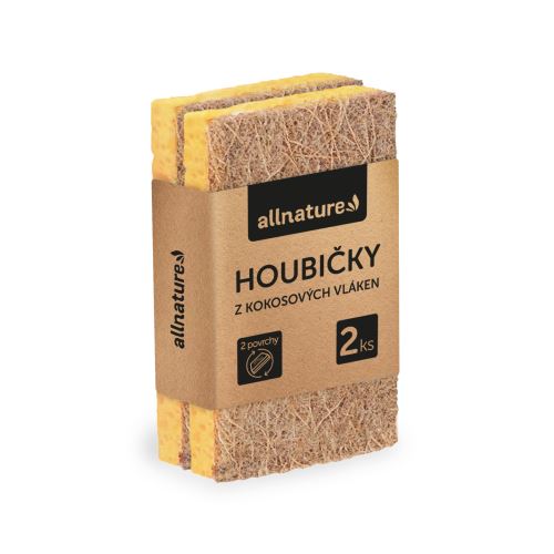 Allnature Houbičky z kokosových vláken, 2 kusy