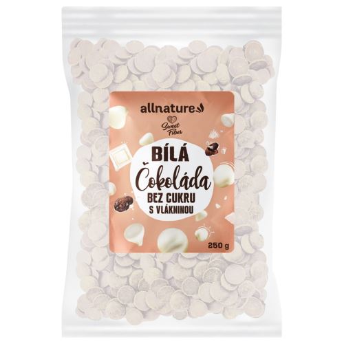 Allnature White chocolate without sugar with fiber 250 g