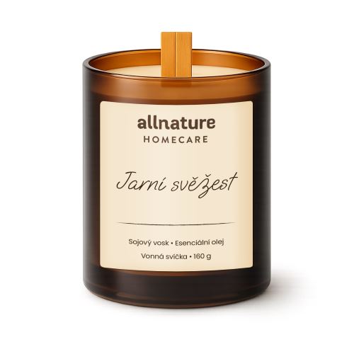 Allnature Homecare Sójová svíčka s dřevěným knotem - Jarní svěžest 160 g