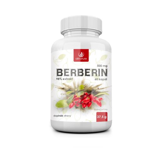 Allnature Berberin extrakt 98% 500 mg 60 cps.