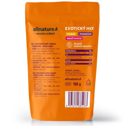 Allnature LYO EXOTICKÝ MIX - mango, maracuja, dračí ovoce 100 g (1)