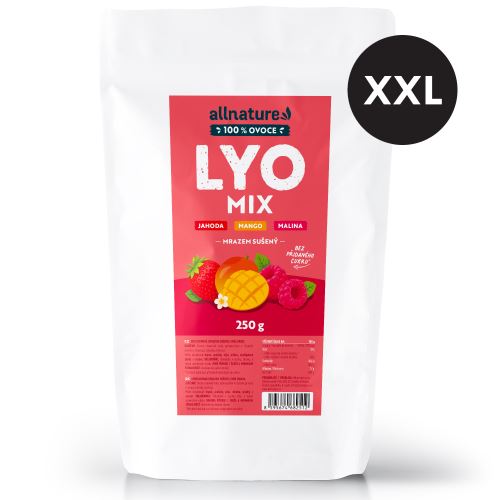 Allnature LYO MIX - jahoda, malina, mango XXL 250 g