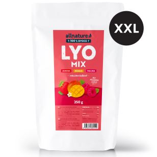 Allnature LYO MIX - jahoda, malina, mango XXL 250 g