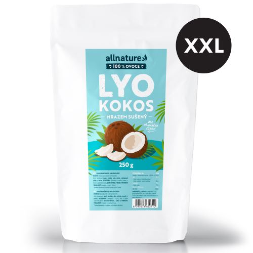 Allnature Kokos sušený mrazem XXL 250 g