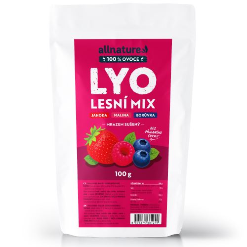 Allnature LYO LESNÍ MIX - jahoda, malina, borůvka 100 g