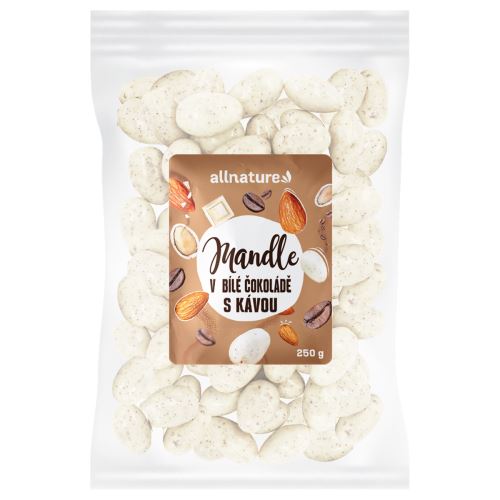 Allnature Almonds in white chocolate with coffee 250 g