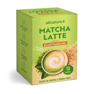 Allnature Matcha Latte Slaný karamel 10 x 17 g