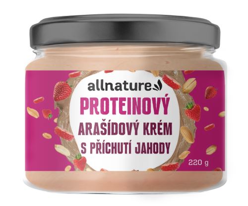 Allnature Peanut protein cream - strawberry flavor 220 g