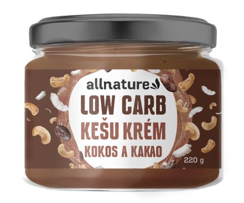 Allnature Cashew cream LOW carb - coconut and cocoa 220 g