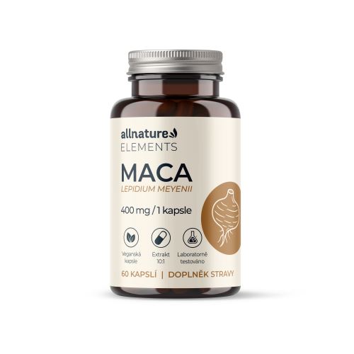 Allnature Elements Maca bylinný extrakt 400 mg, 60 cps.
